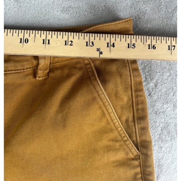 Everlane Cropped Straight Short Pants Womens Size 8 Ochre Cotton Blend Casual - Picture 10 of 14